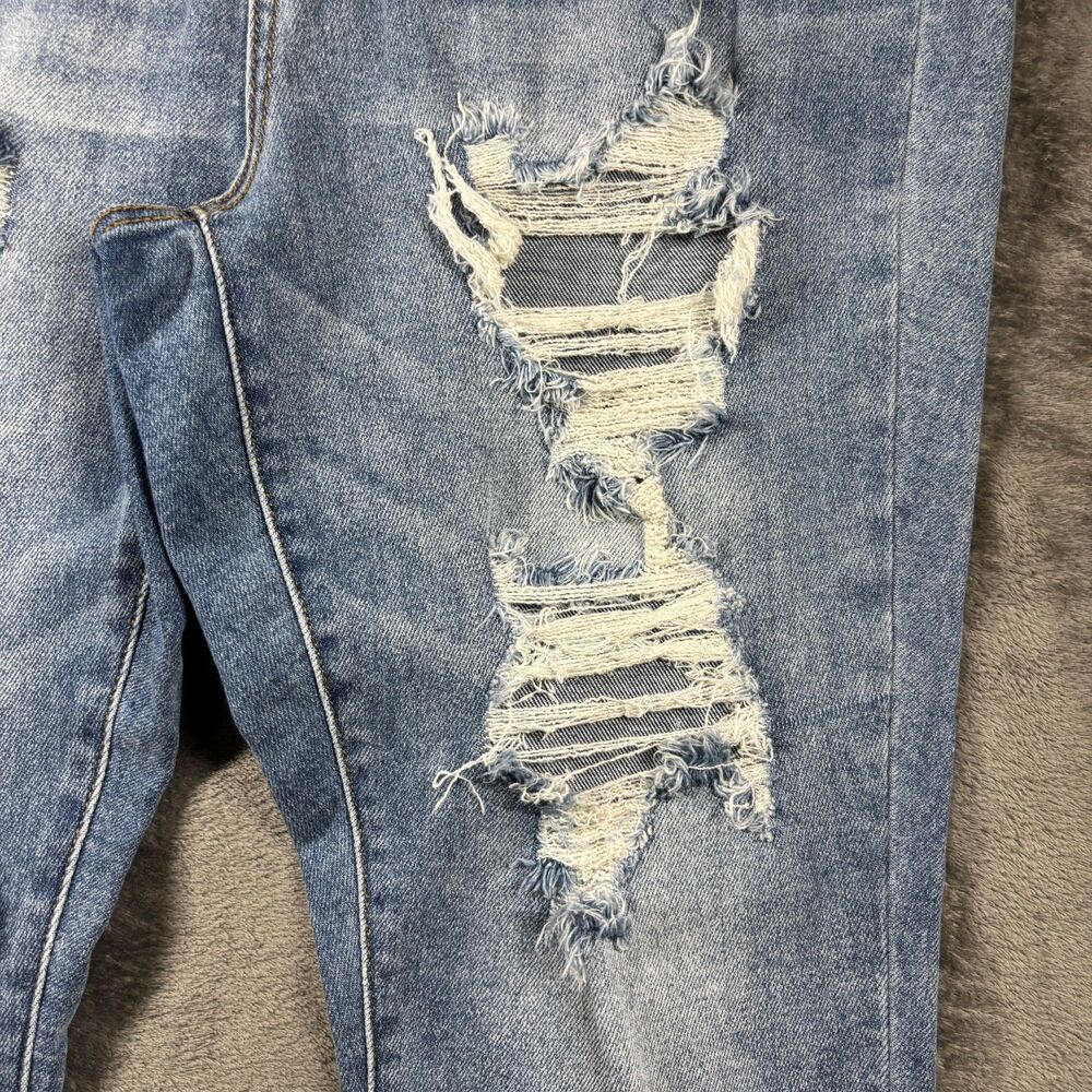 Judy Blue Women Boyfriend Jeans Distressed Light Wash Stretch Size 13/31 L278 - Picture 4 of 14